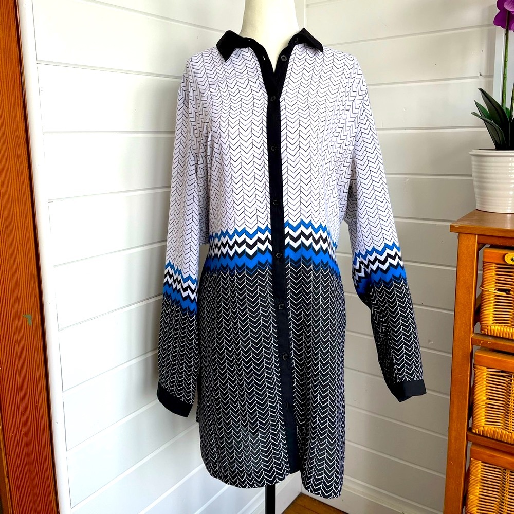 Michel Studio Collection Size 16 Ladies Tunic Length Top, EUC